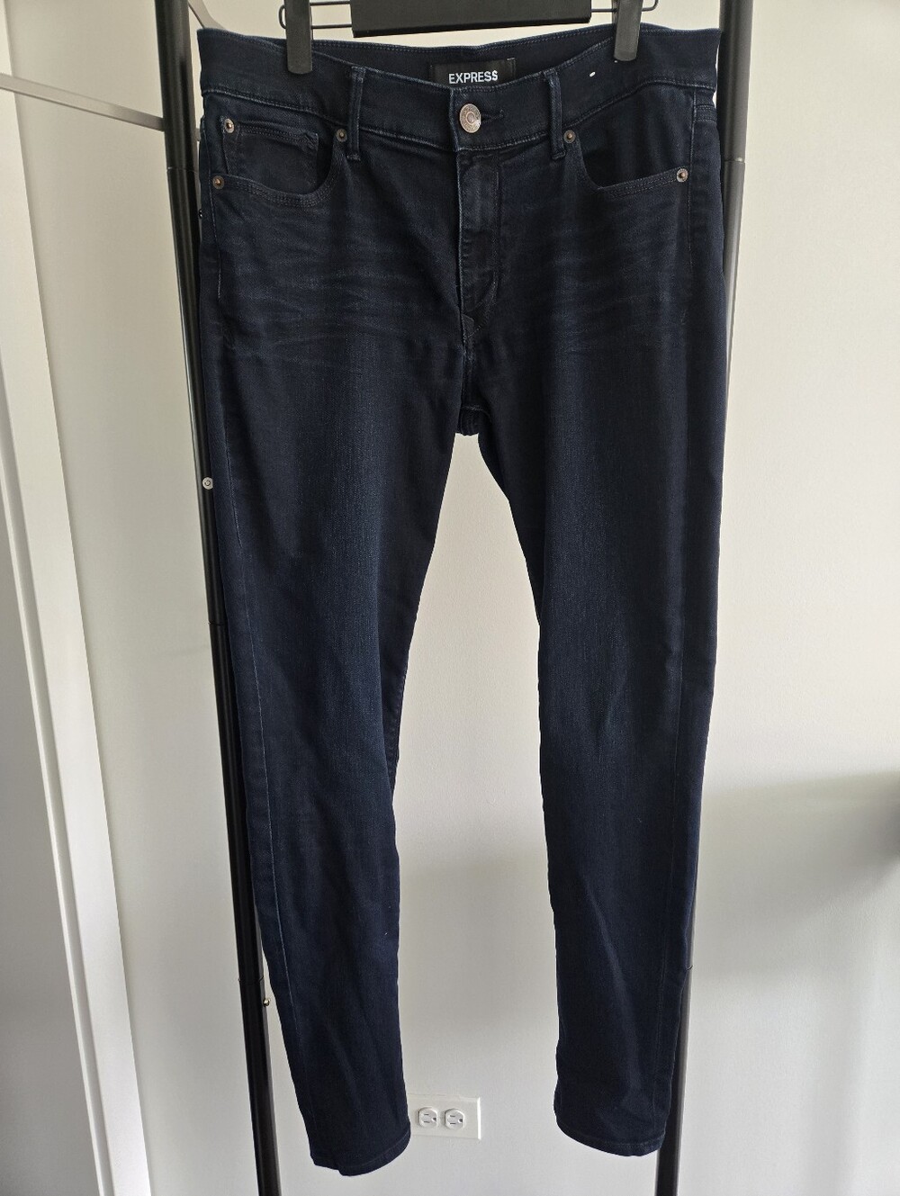 Express Mid Rise Legging Jeans Super Soft Stretch+ Dark Wash Women's Size 10R